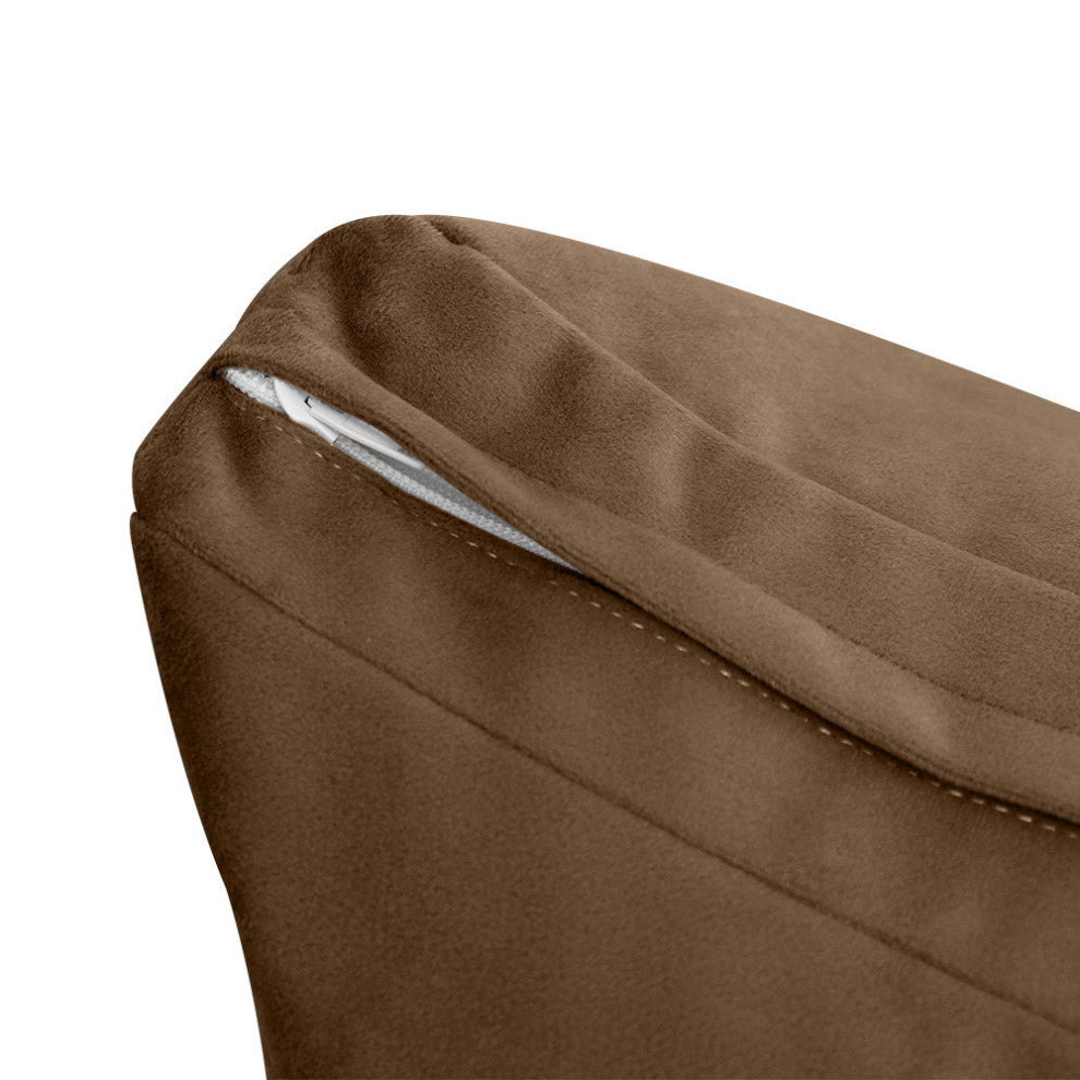 STYLE V2 Twin Velvet Knife Edge Indoor Daybed Bolster Pillow |COVER ONLY| AD308