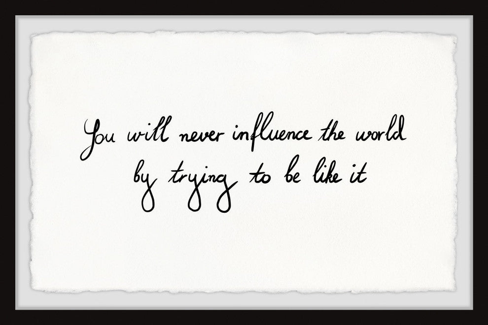 "Influence the World" Framed Painting Print, 45x30
