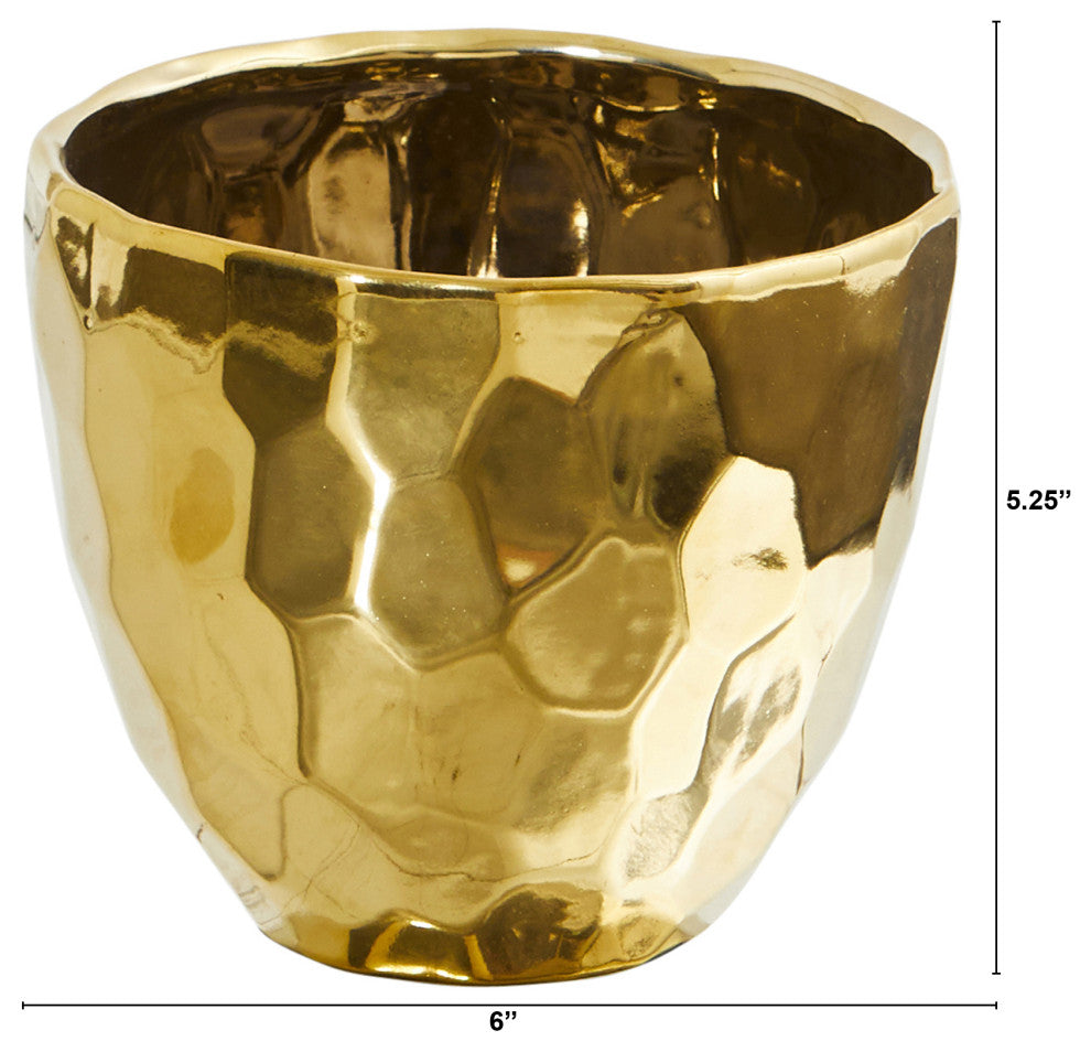 6" Designer Gold Vase