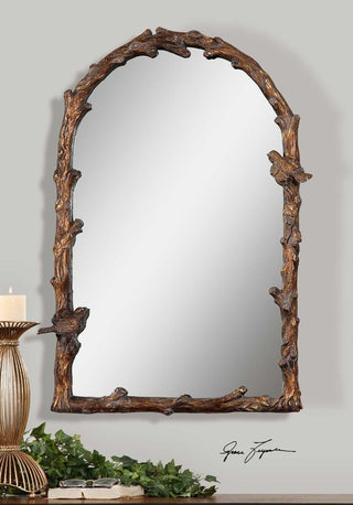 Paza Antique Gold Arch Mirror By Designer Grace Feyock