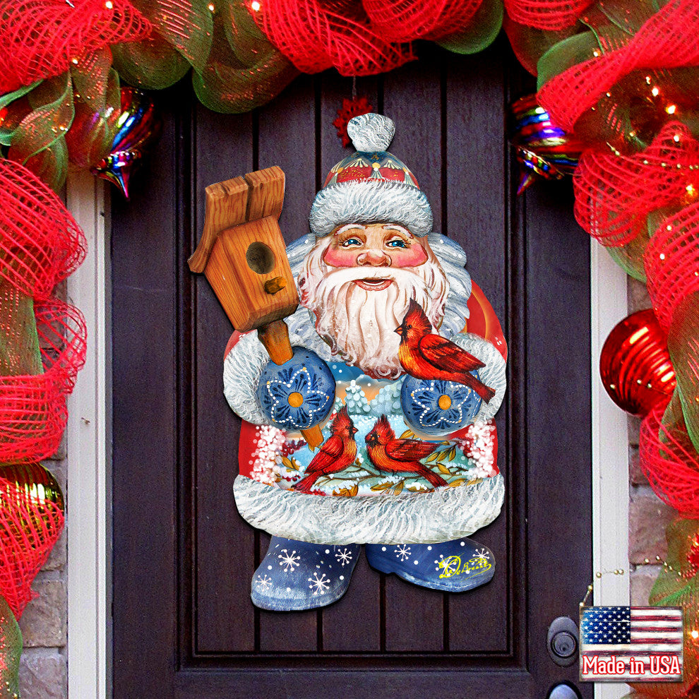 Holiday Bird, Wooden Decorative Door Hanger