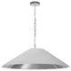 Presley Incandescent Pendant, Polished Chrome with White / Silver Shade