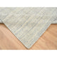 Beige Variegated Textured Modern Design Natural Wool Hand Loomed Rug, 5'10"x9'