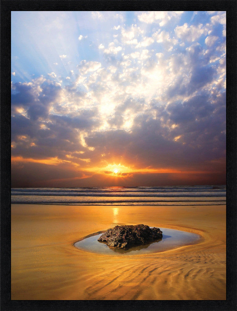 "Playa Del Oro" Framed Wall Art, Ready to Hang
