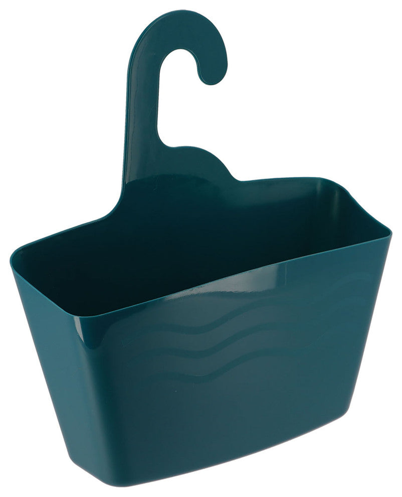 Hanging Shower Caddy Organizer, Plastic Basket, Tahitian Blue