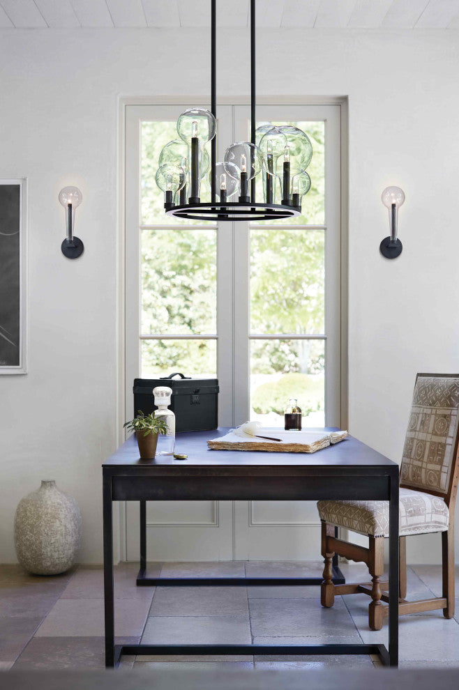 Hinkley Alchemy Medium Single Light Sconce, Black