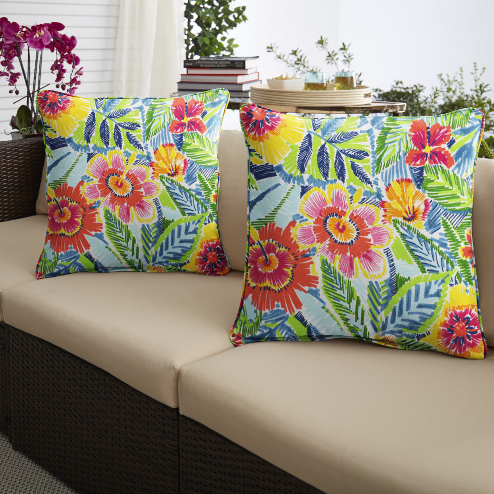 Sorra Home Pensacola Multi Corded Pillow, Set of 2, 24"x24"x6"