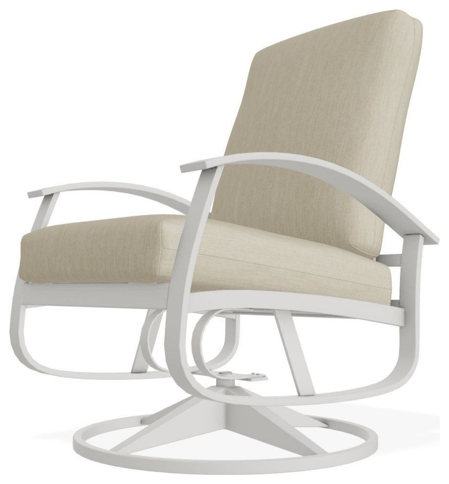 Belle Isle Cushion Outdoor Swivel Rocker, Huskie/Snow