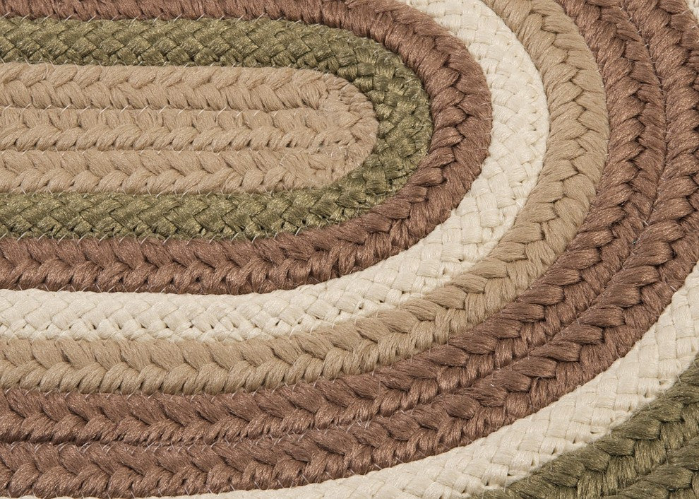 Colonial Mills Brooklyn BN69 Moss Indoor/Outdoor Area Rug, Round 4'x4'