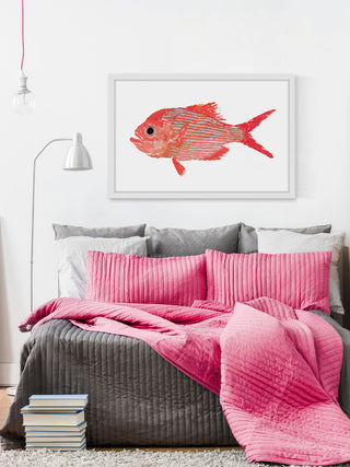 "Golden Snapper" Framed Painting Print, 36"x24"