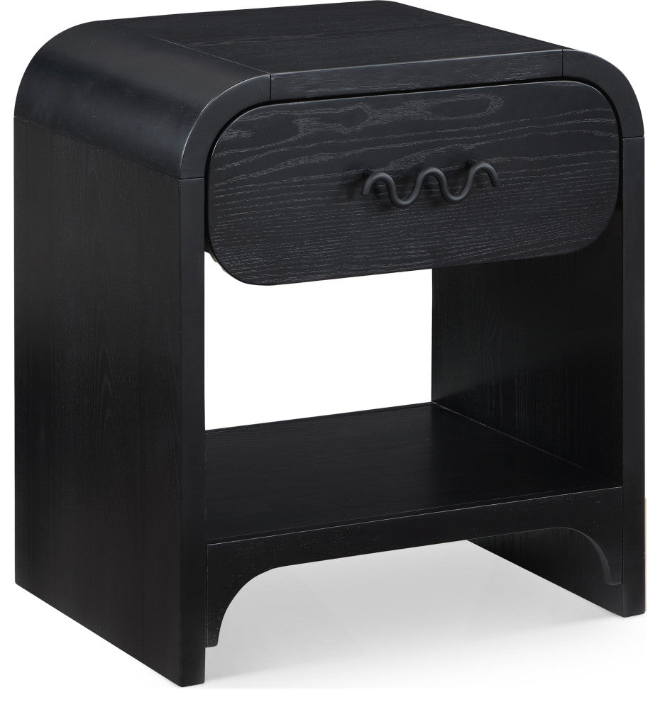 Hayes Night Stand / Side Table, Black, Black