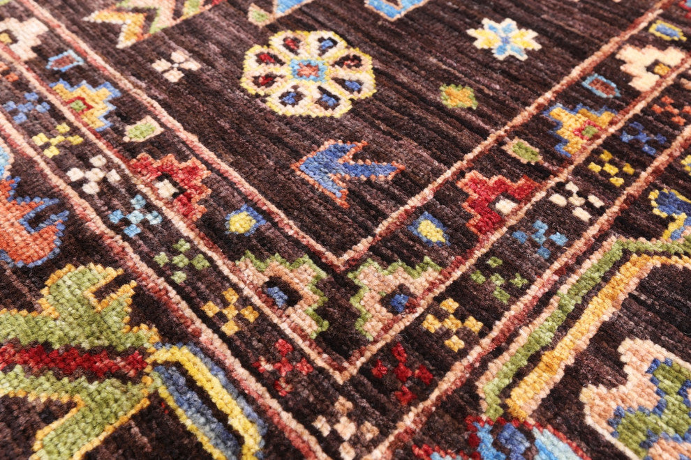 5' 8" X 8' 2" Tribal Fine Serapi Handmade Wool Rug - Q12232