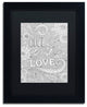 Hello Angel ''Live Laugh Love'', Black Frame, Black Mat, 14x11
