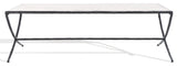 Safavieh Couture Debbie Rectangle Metal Coffee Table, Black/White