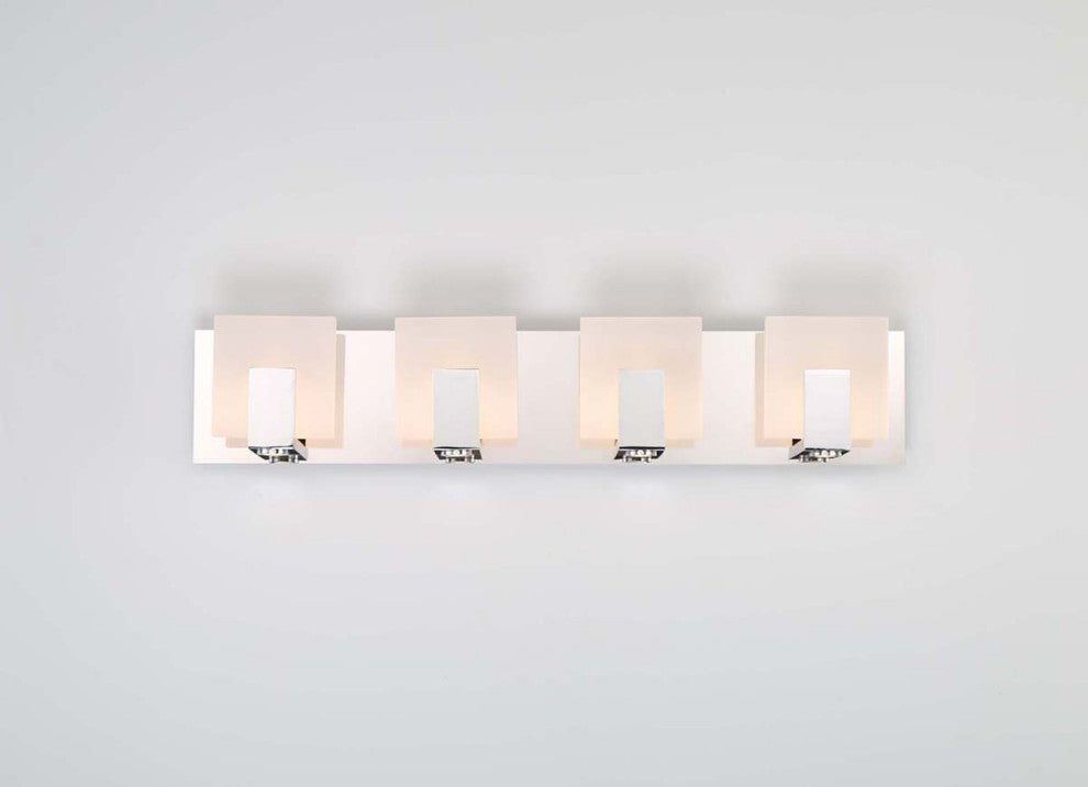 Canmore 4 Light LED Bath Bar Black