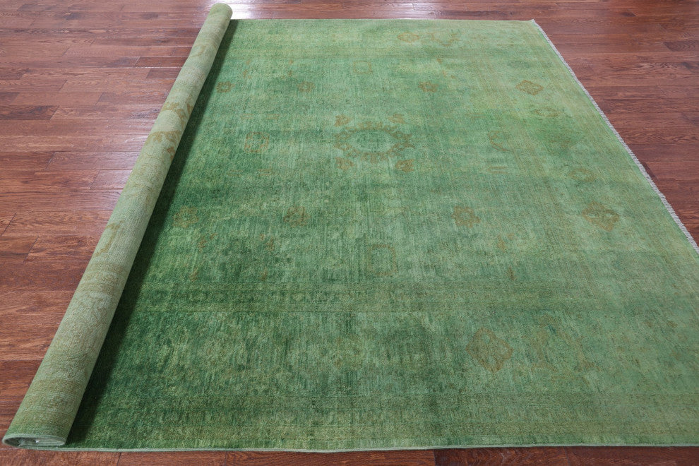 Full Pile Overdyed Hand Knotted Wool Rug 8' 10" X 11' 5" - HR9659