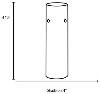 Cylinder - Pendant Shade - 4" Fitter - Black & White Finish