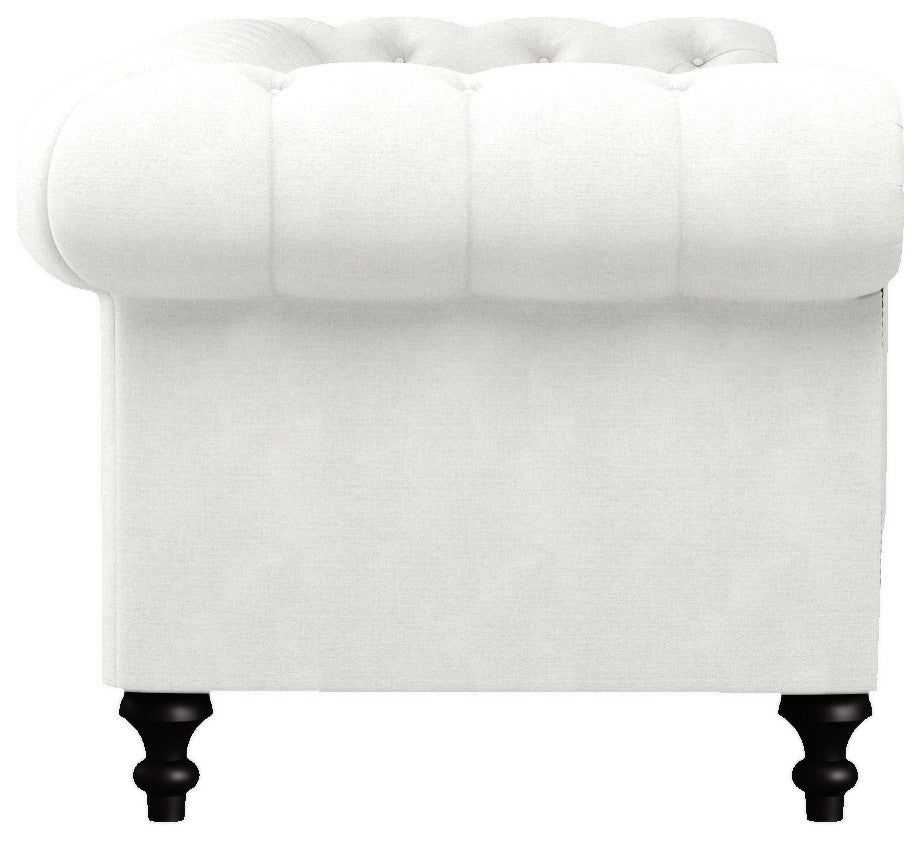 Nativa Interiors London 103" Sofa, Off White, Deep Plush Depth