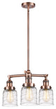 INNOVATIONS 207-AC-G513-LED 3-Light Chandelier Antique Copper