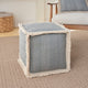Mina Victory AS301 Pouf, Ocean, 16" x 16" x 16"