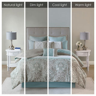 510 Design Shawnee 8 Piece Comforter Set, Seafoam, King