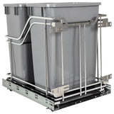 STORAGE WITH STYLE ® Polished Chrome Trashcan Pullout with Soft-close Slides