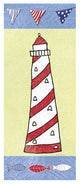 "Coastal Lighthouse II" Digital Paper Print by Farida Zaman, 26"x62"