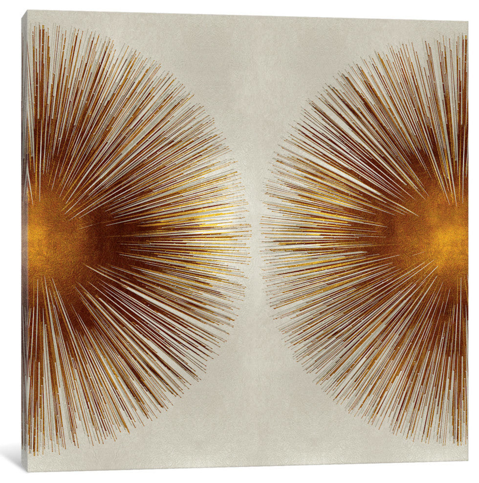 "Bronze Sunburst II" by Abby Young, Canvas Print, 18"x18"