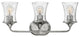 Hinkley Thistledown Three Light Vanity, Polished Nickel