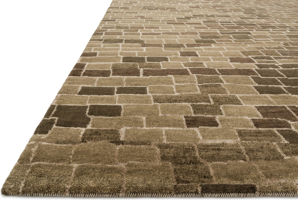 Hand Knotted Hermitage HE-16 Latte Rug, 5'6"x8'6"