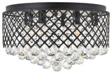 Matte Black Finish 6-Light Flush Mount