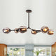 Oaks Aura Modern 6-Light Adjustable Sputnik Chandelier, Smoky Gray