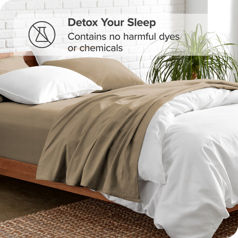 Bare Home 6-Piece Microfiber Sheet Set, Taupe, Full Xl