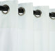 Canvas White Sunbrella Outdoor Curtain With Grommets, 84" X 50"