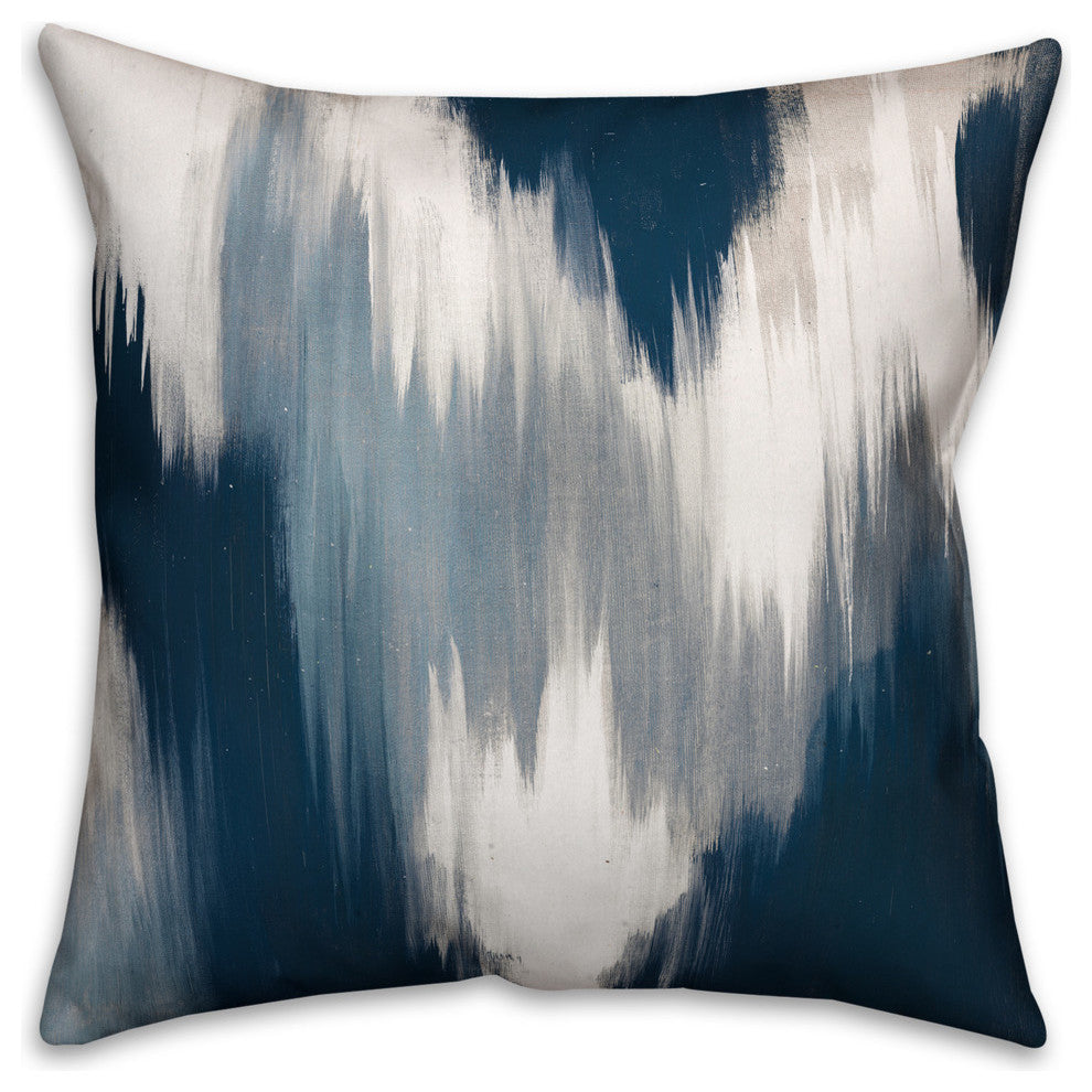 Abstract Blue Pattern 16x16 Spun Poly Pillow
