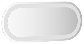 vidaXL LED Bathroom Mirror Wall Mounted Bathroom Vanity Mirror with Lights Oval