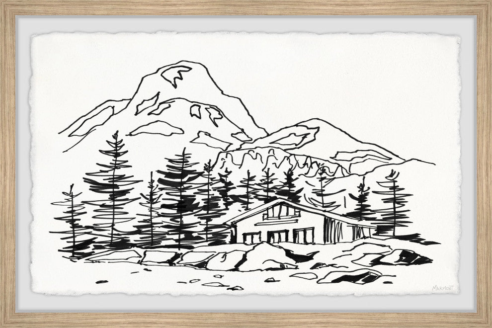 "Majestic Mountains" Framed Painting Print, 18x12