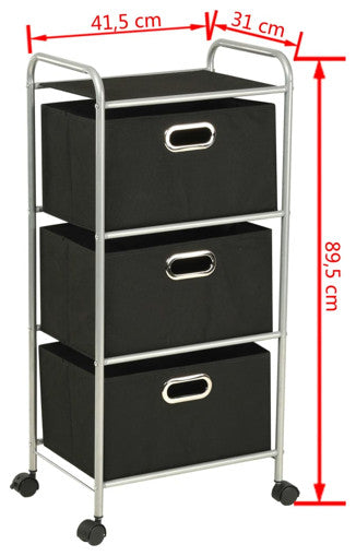 vidaXL Storage Rack Unit Black and Silver