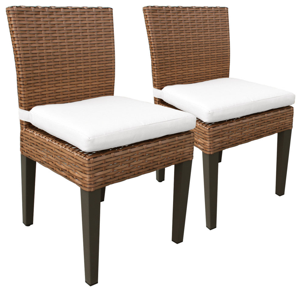 Laguna Rectangular Patio Dining Table With 8 No Arm Chairs Sail White
