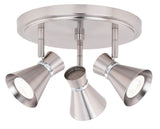 Alto 3L LED Directional Ceiling Light Brushed Nickel and Chrome