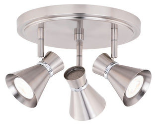 Alto 3L LED Directional Ceiling Light Brushed Nickel and Chrome