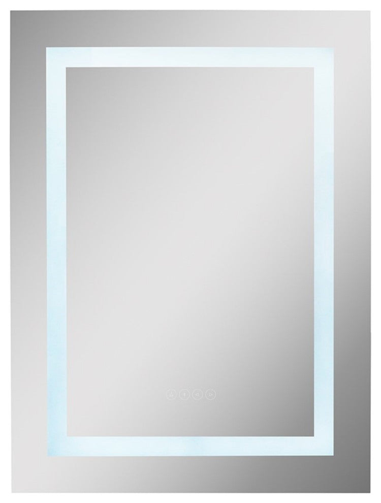 24" Rectangular Led Illuminated Mirror With Bluetooth Speaker