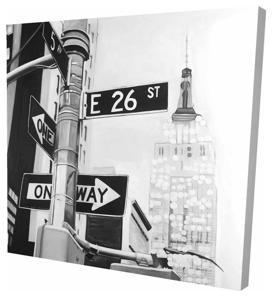 New York City Street Signs, Fine Art Gallery Wrapped Canvas, 24"x24"