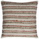 Brown Beige Nubby Texture Bands Throw Pillow