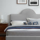 Platform Bed Frame, King Size, Gray, Velvet, Modern, Bedroom Guest Suite