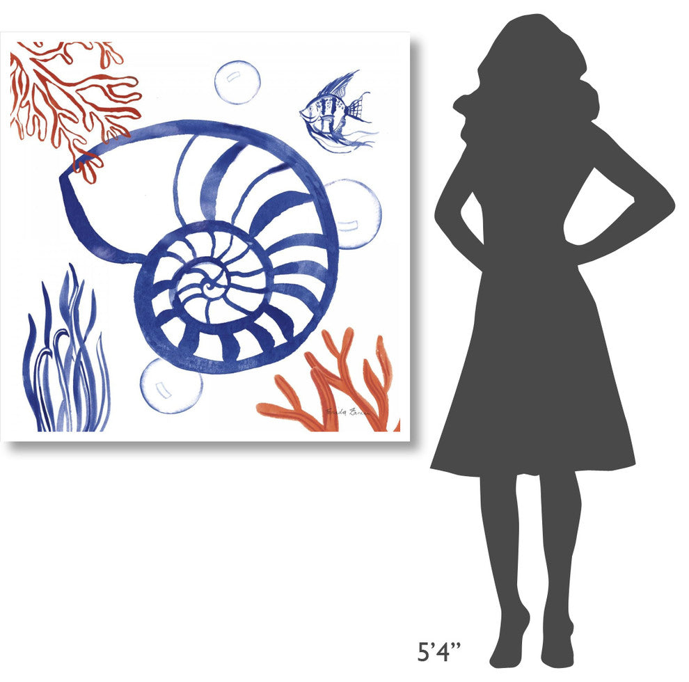 "Coastal Jewels I" Digital Paper Print by Farida Zaman, 42"x42"