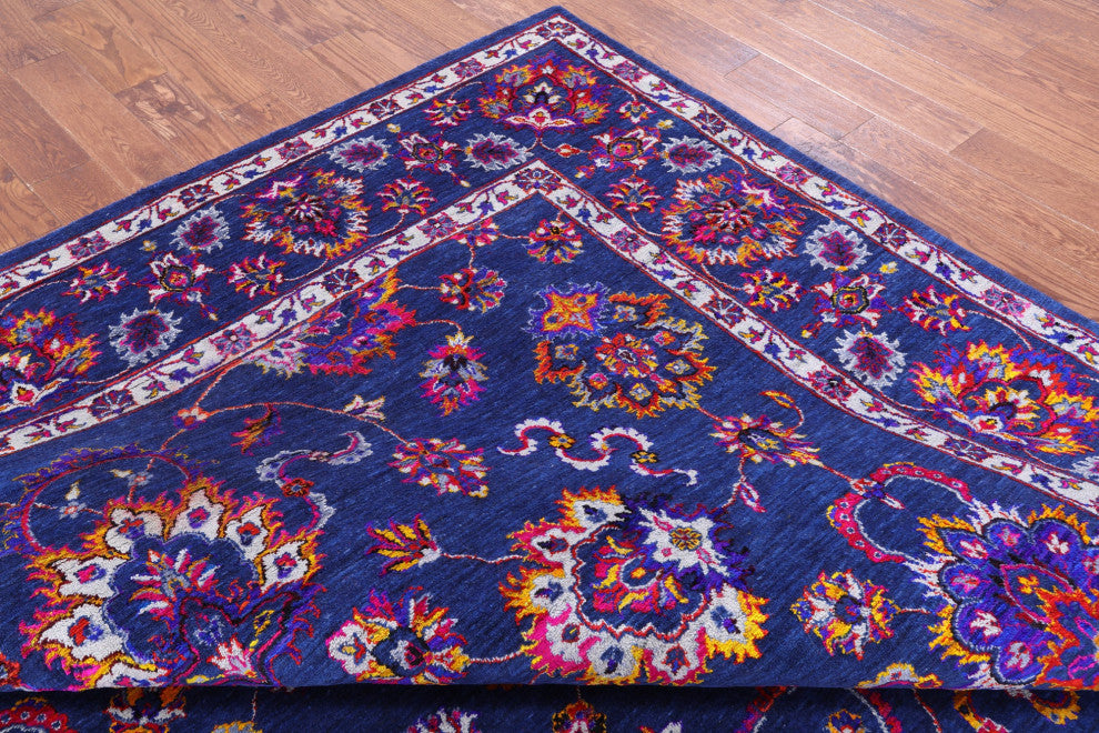 Persian Hand-Knotted Wool & Silk Rug 9' 2" X 12' 5" - Q13685