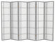 6' Tall Double Cross Shoji Screen, Special Edition, Gray, 6 Panels