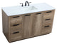 Bethany Single Bathroom Vanity, Natural Oak, 54"