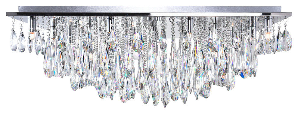 Bianca 20 Light Flush Mount With Chrome Finish